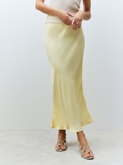 Jaune Buttermilk - Jupe Midi Satin - Image 3 de 5