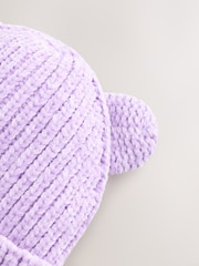 Lilac Purple 3D Ear Beanie (3mths-10yrs) - Image 2 of 3