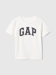 Gap White Logo Short Sleeve Crew Neck T-Shirt (Newborn-5yrs) - Image 1 of 3