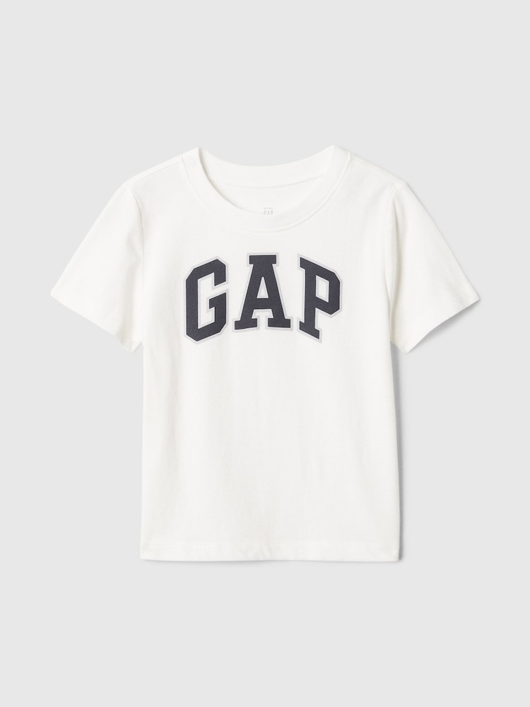 Gap White Logo Short Sleeve Crew Neck T-Shirt (Newborn-5yrs) - Image 1 of 3