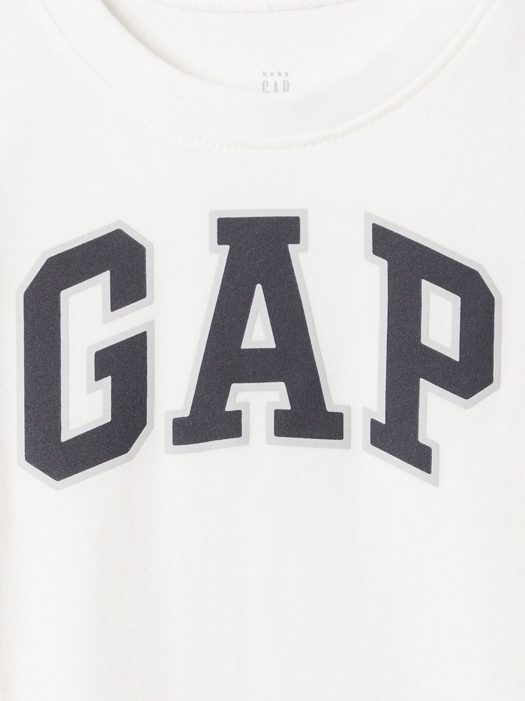 Gap White Logo Short Sleeve Crew Neck T-Shirt (Newborn-5yrs) - Image 3 of 3