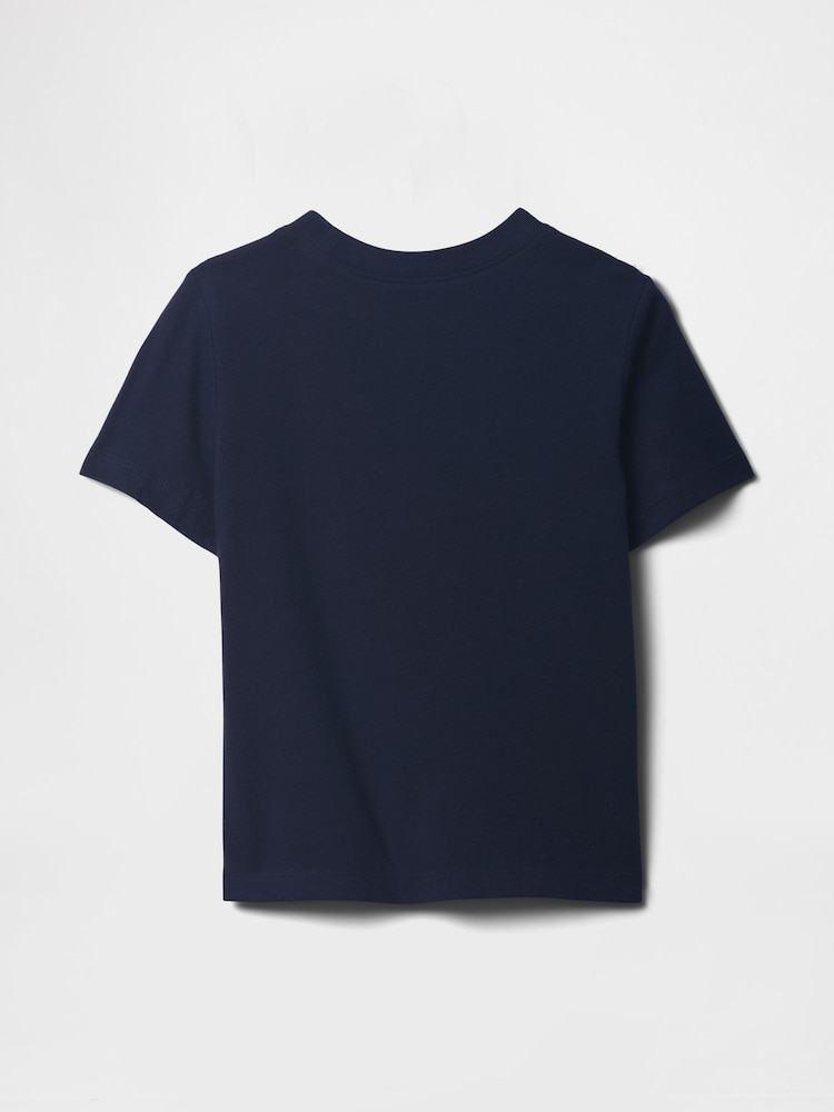 Gap Navy Blue Short Sleeve Graphic T-Shirt (6mths-5yrs) - Image 2 of 3