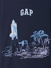 Gap Navy Blue Short Sleeve Graphic T-Shirt (6mths-5yrs) - Image 3 of 3