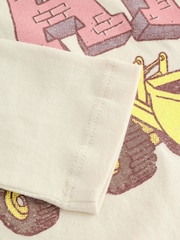 Gap Beige Logo Long Sleeve Graphic T-Shirt (6mths-5yrs) - Image 4 of 5