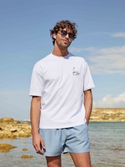Tog 24 White Mens Beach 100% Cotton T-Shirt - Image 1 of 6