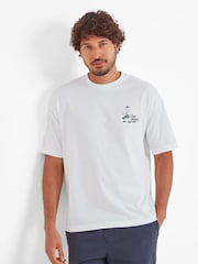 Tog 24 White Mens Beach 100% Cotton T-Shirt - Image 3 of 6