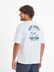 Tog 24 White Mens Beach 100% Cotton T-Shirt - Image 4 of 6