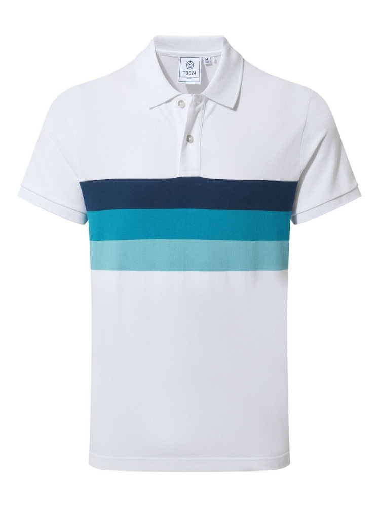 Tog 24 White Mens 100% Cotton Butley Polo Shirt - Image 6 of 6 Tog 24 White Mens 100% Cotton Butley Polo Shirt - Image 6 of 6