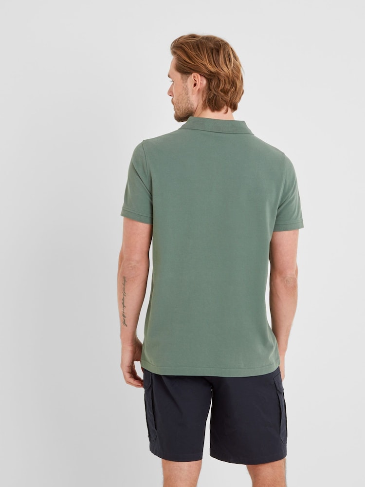 Tog 24 Green Mens Saul 100% Cotton Polo Shirt - Image 3 of 6