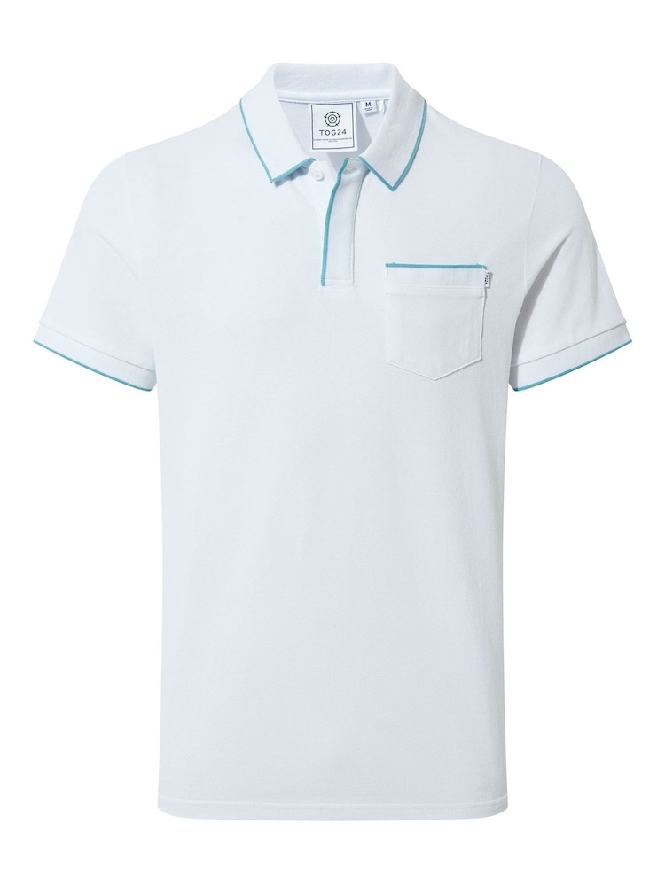 Tog 24 White Mens Hamlin 100% Cotton Polo Shirt - Image 7 of 7
