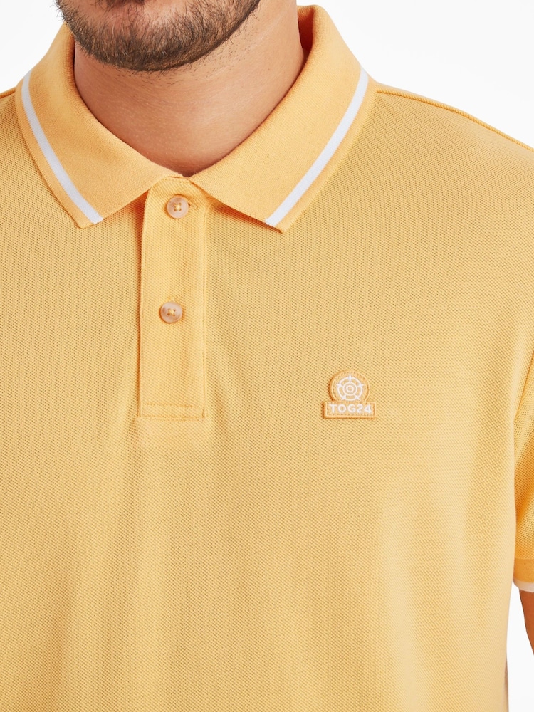 Tog 24 Yellow Mens 100% Cotton Binsoe Polo Shirt - Image 5 of 6