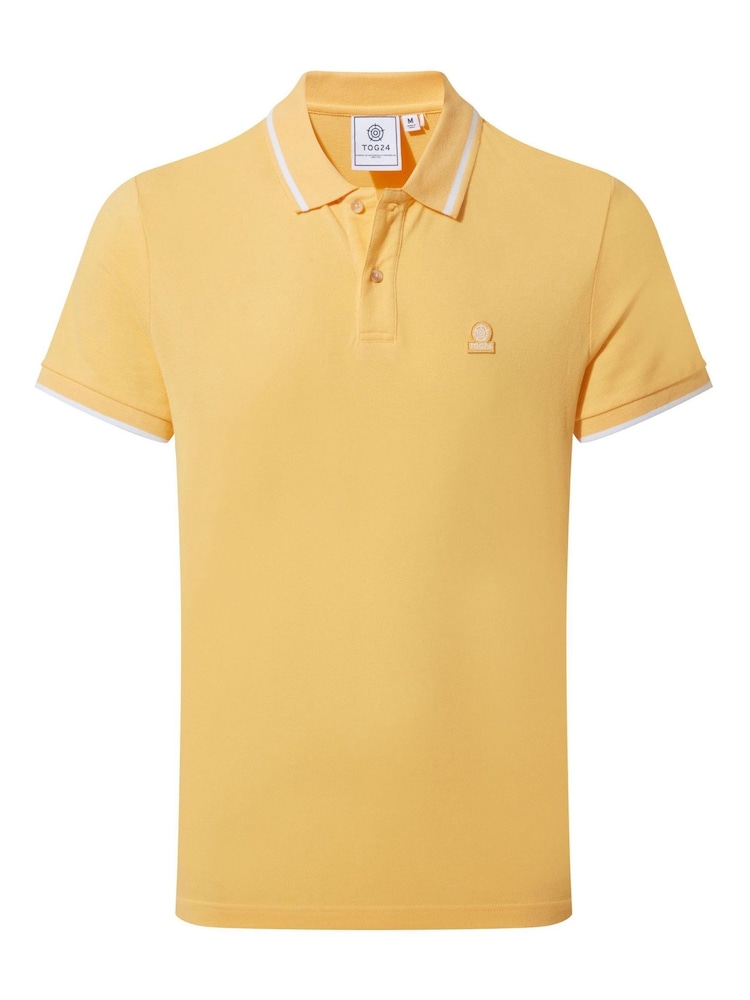 Tog 24 Yellow Mens 100% Cotton Binsoe Polo Shirt - Image 6 of 6