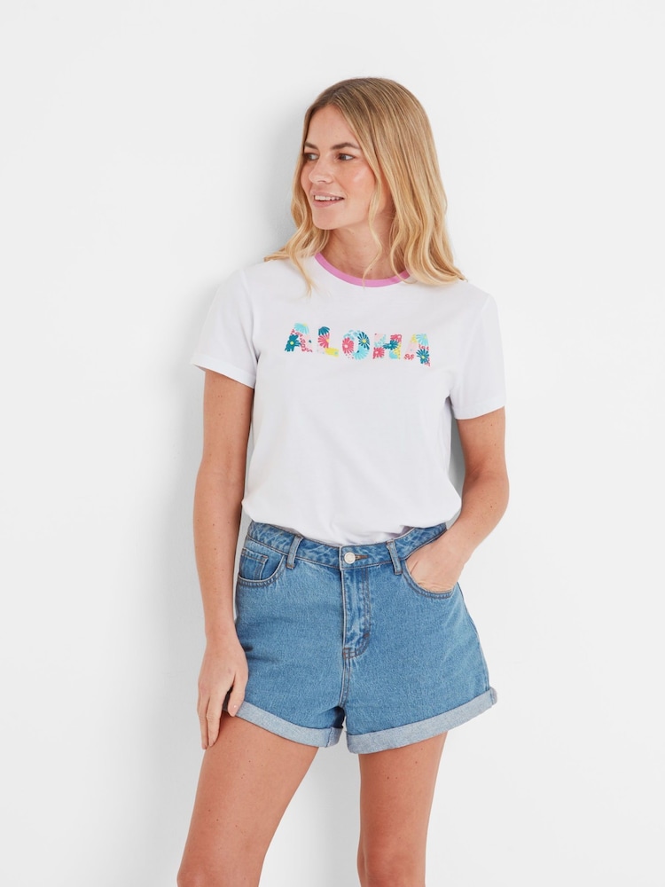 Tog 24 White Womens Susan 100% Cotton T-Shirt - Image 2 of 6