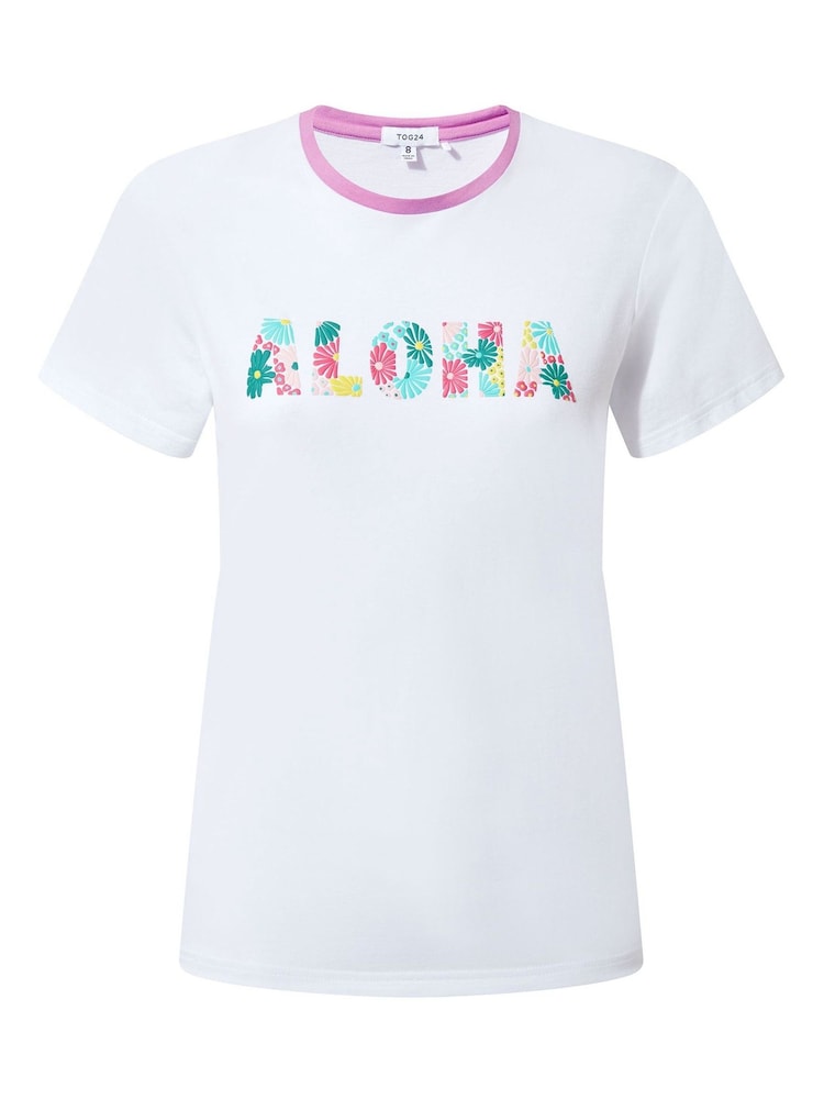 Tog 24 White Womens Susan 100% Cotton T-Shirt - Image 6 of 6