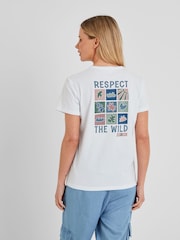 Tog 24 White Womens Respect 100% Cotton T-Shirt - Image 3 of 5