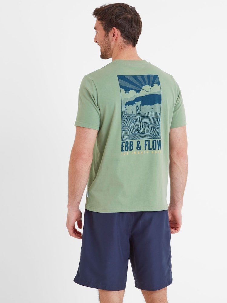 Tog 24 Green Mens Novick 100% Cotton T-Shirt - Image 3 of 5