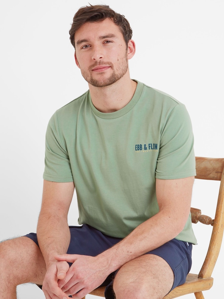 Tog 24 Green Mens Novick 100% Cotton T-Shirt - Image 4 of 5