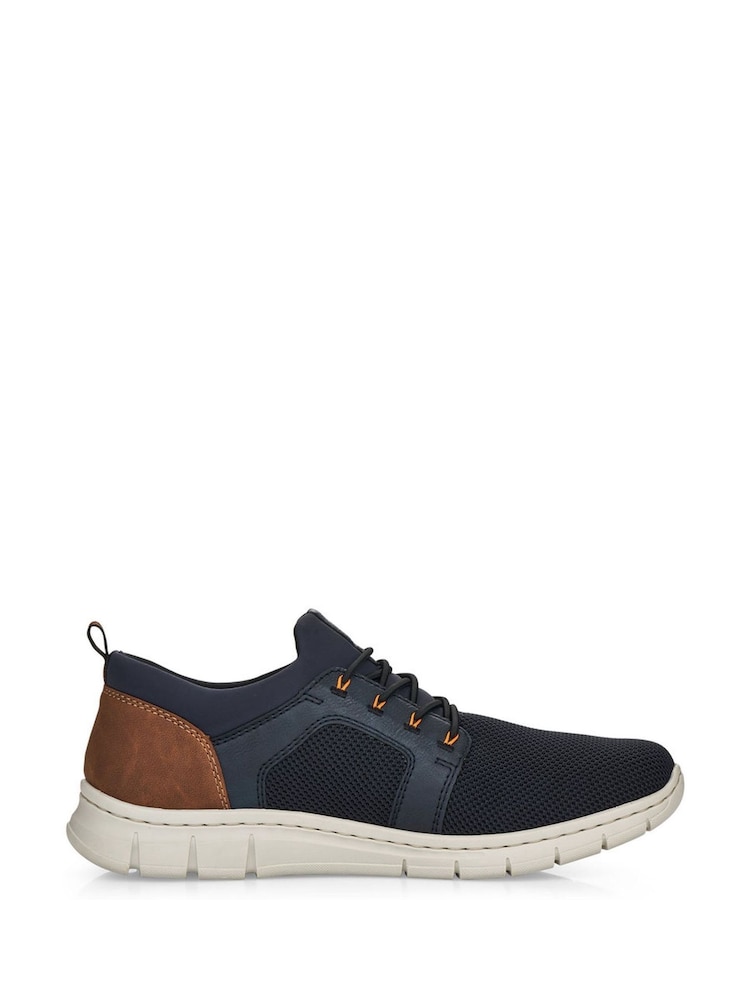 Rieker Mens Blue Elasticated Shoes - Image 1 of 6