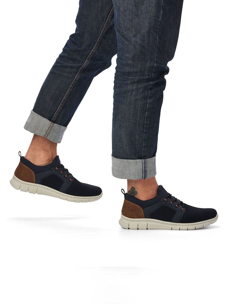 Rieker Mens Blue Elasticated Shoes - Image 6 of 6