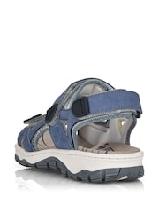 Rieker Womens Blue Hook & Loop Sandals - Image 2 of 3