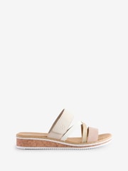 Rieker Womens Cream Hook & Loop Sandals - Image 1 of 1