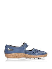 Rieker Womens Blue Hook & Loop Shoes - Image 1 of 4
