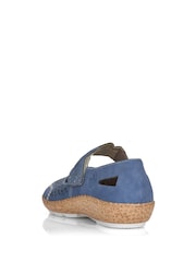 Rieker Womens Blue Hook & Loop Shoes - Image 2 of 4