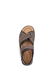 Rieker Mens Hook & Loop Brown sandals - Image 5 of 5