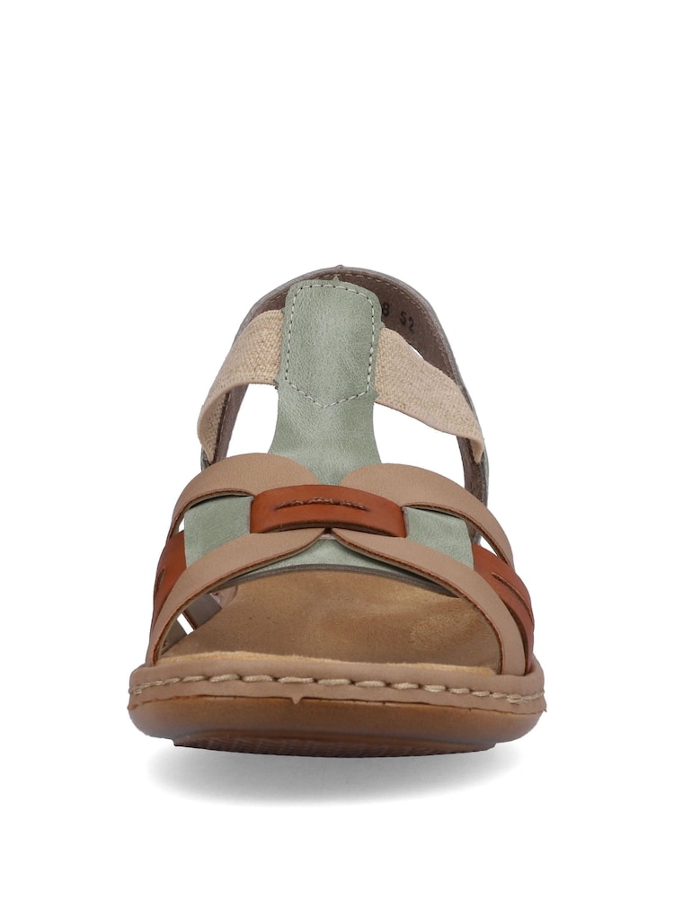 Rieker Womens Green Elasticated Shoes - Image 3 of 6