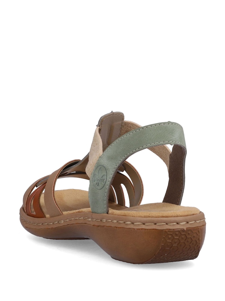 Rieker Womens Green Elasticated Shoes - Image 4 of 6