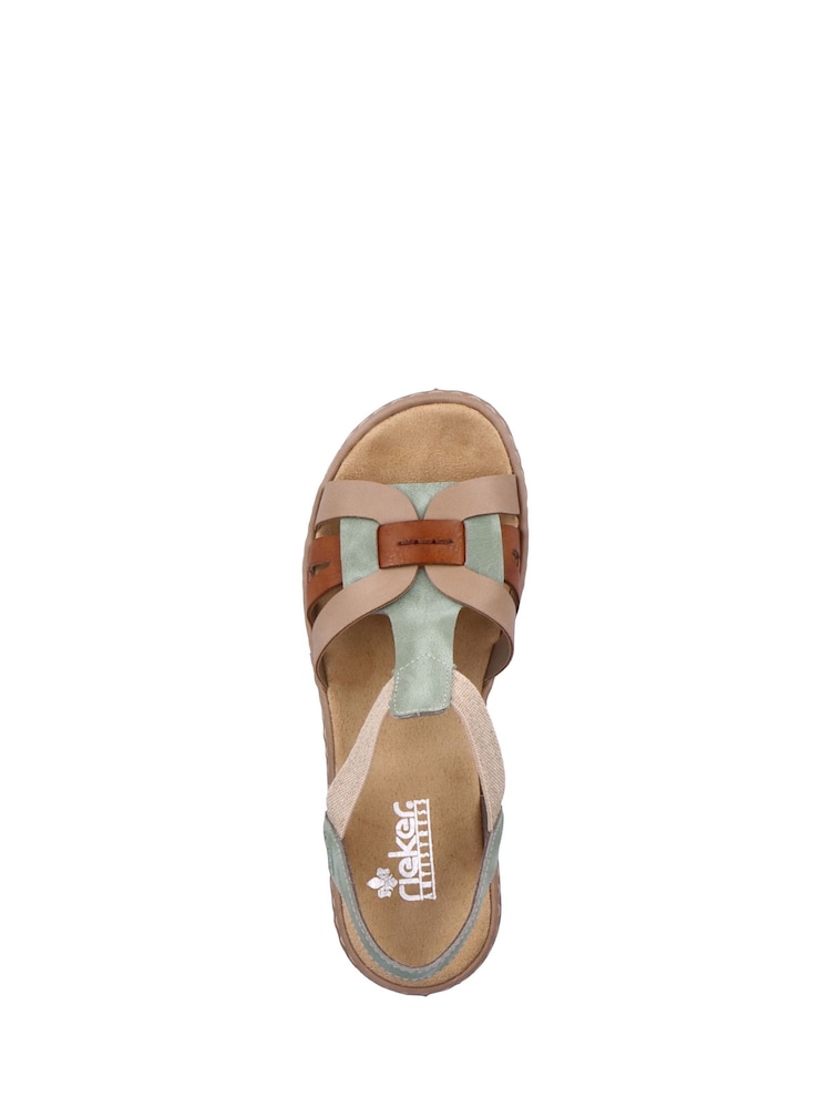 Rieker Womens Green Elasticated Shoes - Image 5 of 6