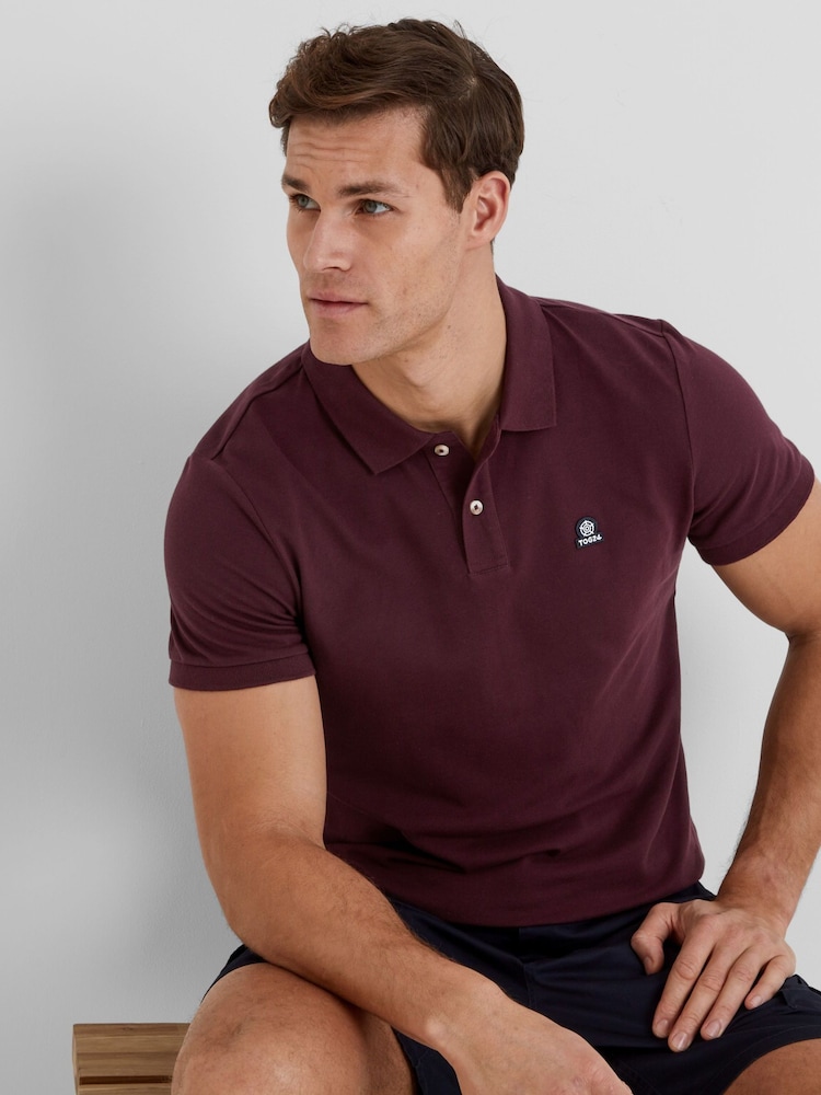 Tog 24 Purple Mens Braunton 100% Cotton Polo Shirt - Image 4 of 6
