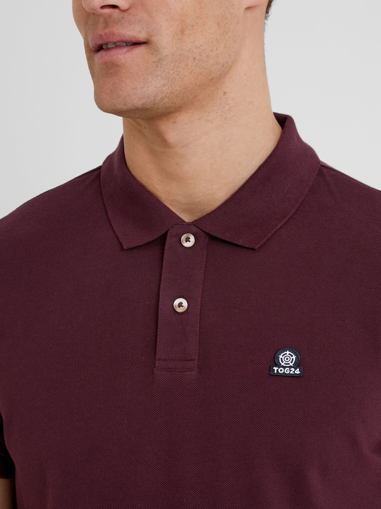 Tog 24 Purple Mens Braunton 100% Cotton Polo Shirt - Image 5 of 6