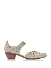 Rieker Womens Cream Hook & Loop Shoes - Slika 2 iz 4