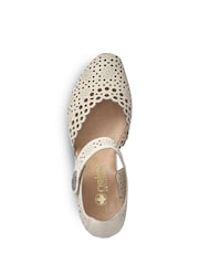 Rieker Womens Cream Hook & Loop Shoes - Slika 4 iz 4