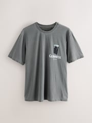 Grey Washed Relaxed Fit Guinness Licence T-Shirt - Image 5 of 8