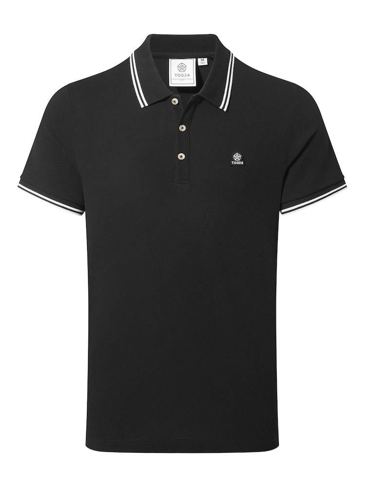 Tog 24 Black Mens Biston 100% Cotton Polo Shirt - Image 6 of 6