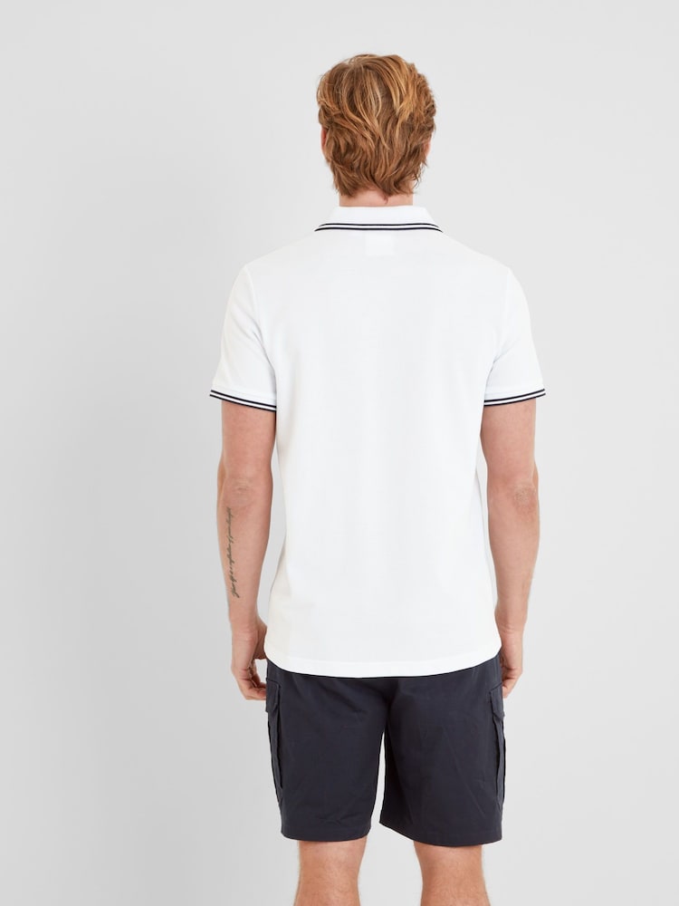 Tog 24 White Mens Biston 100% Cotton Polo Shirt - Image 3 of 6