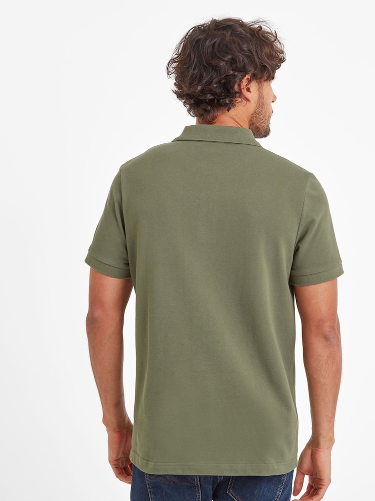 Tog 24 Green Mens Braunton 100% Cotton Polo Shirt - Image 4 of 5
