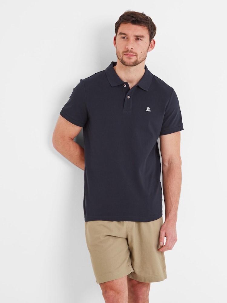 Tog 24 Blue Mens Braunton 100% Cotton Polo Shirt - Image 2 of 6