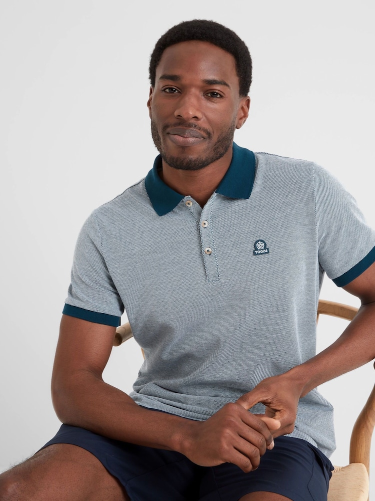 Tog 24 Blue Mens Whitley 100% Cotton Polo Shirt - Image 4 of 6