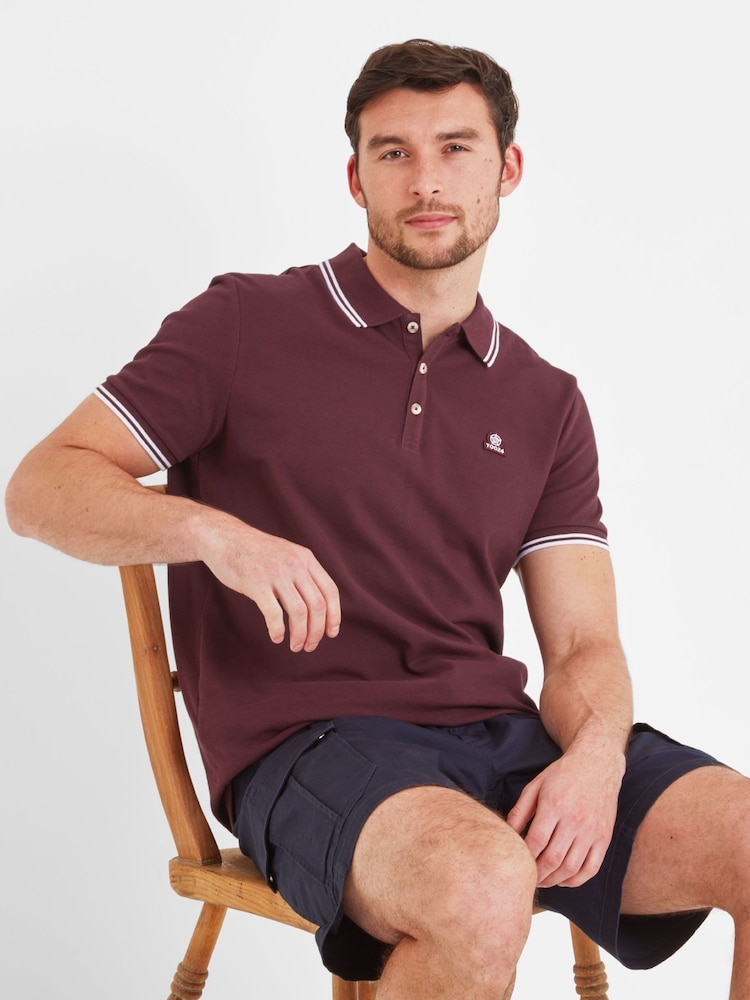 Tog 24 Purple Mens Biston 100% Cotton Polo Shirt - Image 4 of 6