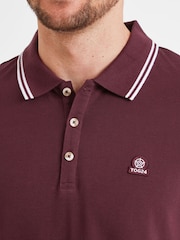 Tog 24 Purple Mens Biston 100% Cotton Polo Shirt - Image 5 of 6