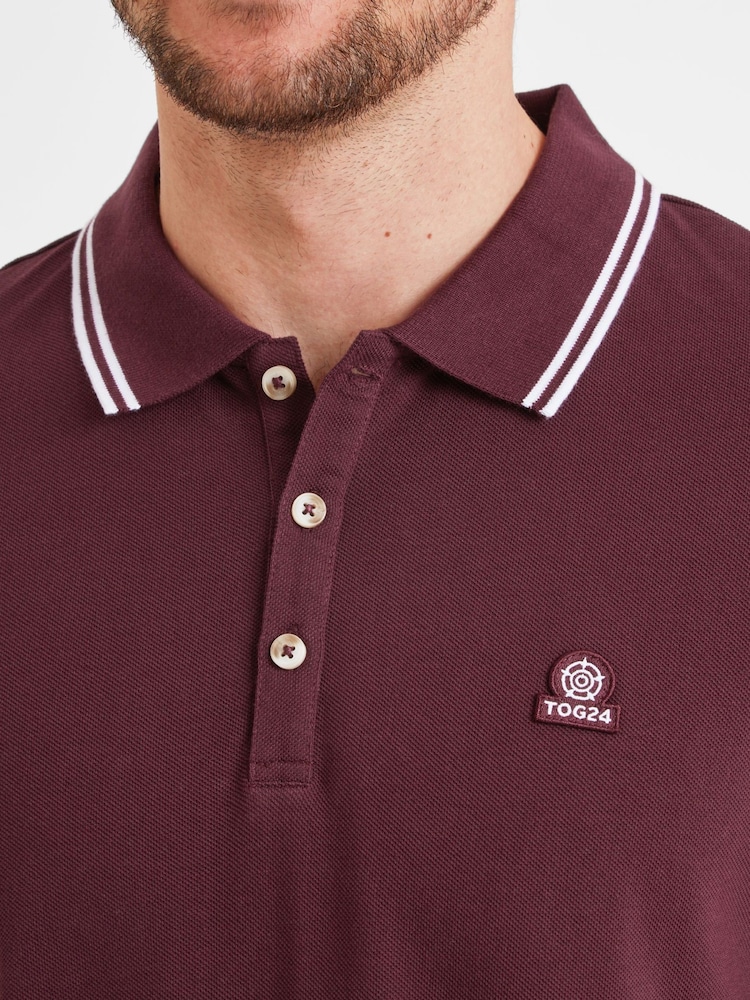 Tog 24 Purple Mens Biston 100% Cotton Polo Shirt - Image 5 of 6