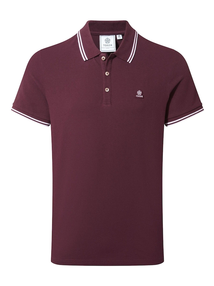 Tog 24 Purple Mens Biston 100% Cotton Polo Shirt - Image 6 of 6