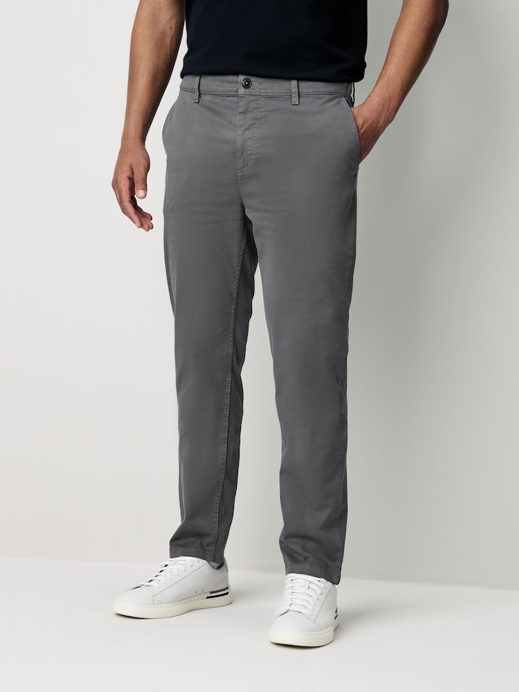 BOSS Grey Regular Fit Trousers - Image 1 of 6