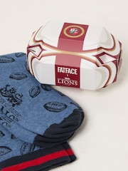 Navy Lions Tour Socks in a Box - Image 2 of 2