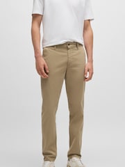 BOSS Brown Regular Fit Trousers - Image 1 of 6