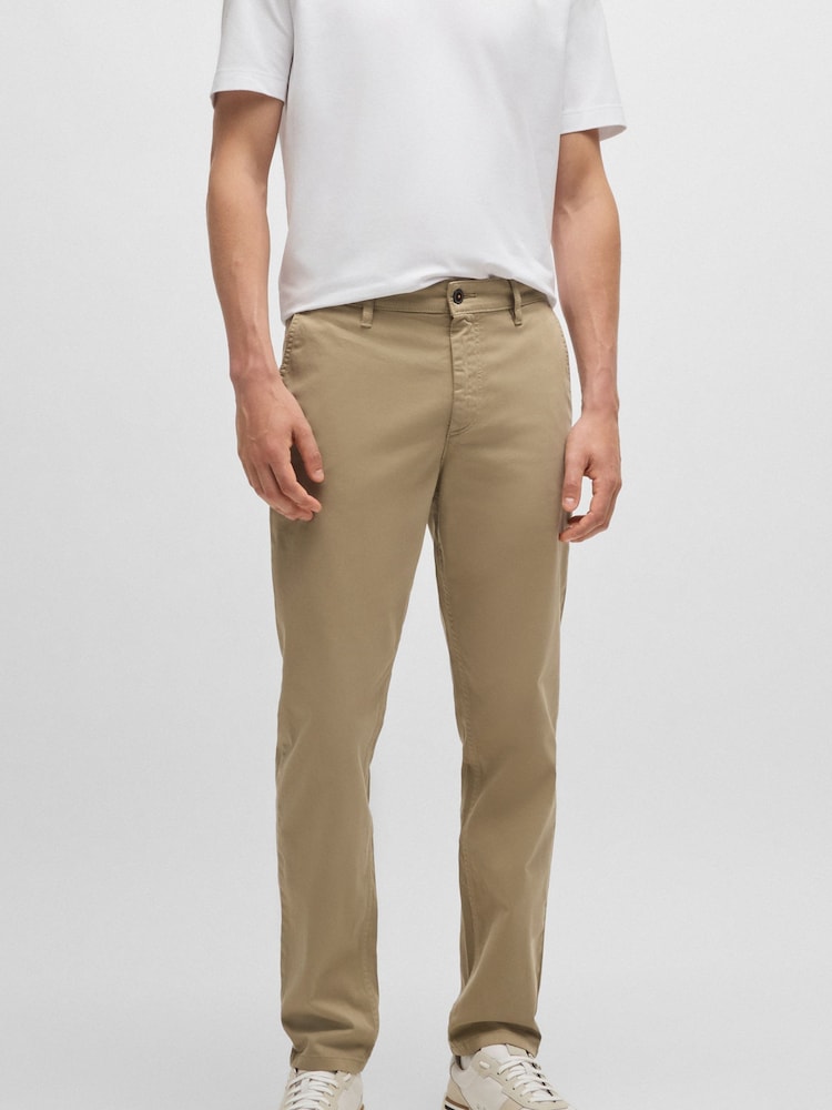 BOSS Brown Regular Fit Trousers - Image 1 of 6