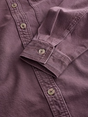 Berry Red Oversize Denim Shirt - Image 8 of 8